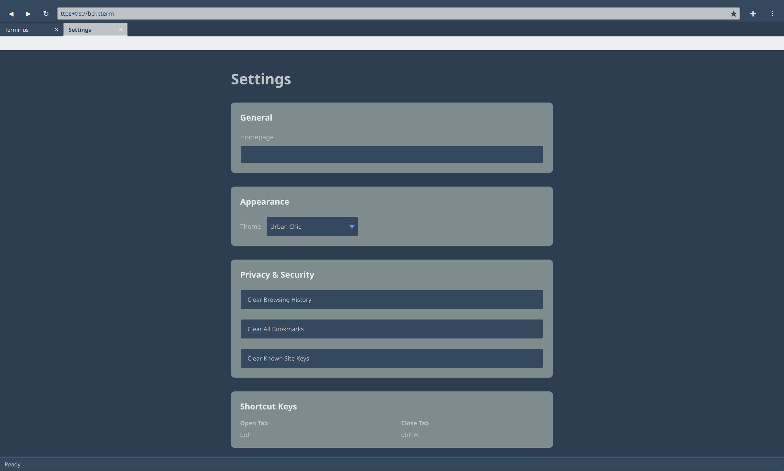 TerminusNET Settings 1